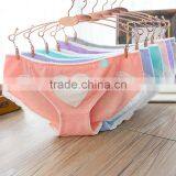 Women Low Waist Cotton Underwear Lace Love Students Teen Girls Briefs Panty thumbnail-2