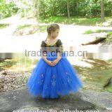 Princess Girls Blue Lace Tutu Dress Kids Long Frocks Design Dress thumbnail-2
