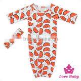 Stylish Little Boys&Girls Clothing Boutique Printing Pattern Baby Outdoor Sleeping Bag With Bow Headband Casual Suit Set thumbnail-1