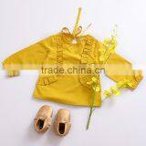 S33592W Baby Girls Autumn Blouse Fashion Pure Color Falbala Blouse thumbnail-1
