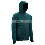 Green Hoodie Zipper-up Fleece Jacket For Man thumbnail-1