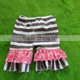 2017 Summer Baby Girls Cotton Ruffle Shorts Boutique Children Clothing Kids Girls Stripe Shorts thumbnail-1