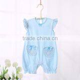 Summer Baby Clothes Romper Natural Colored Cotton Sleeveless Newborn Short Climbing Jumpsuit Clothes thumbnail-3