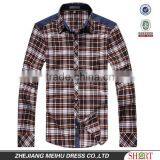 2016 Exclusive Style 100%Cotton Single-sided Velvet Checked Thickening Flannel Shirt for Men thumbnail-1