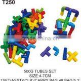 500 g Educational Blocks Plastic Building Semicircle Tube Toy For Kids thumbnail-2