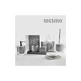 Home Gray Inside Polyresin Bathroom Set With Transparent Outside thumbnail-1