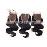 7A Closure Brazilian Body Wave Lace Closure Bleached Knots,4X4 Closure With Baby Hair Free Part Middle Part 3 Way thumbnail-4