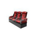 Custom red / black 4D Theater Seats / theater room furniture for kids cinema