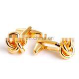 Metal Knot Cufflinks Gold Cuff Link thumbnail-2