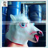 Halloween Party Costume Creepy Unicorn Full Head Latex Animal Masks HPC-0480 thumbnail-3