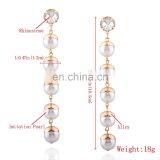 Fashionable Simple Long Pearl Tassel Earrings thumbnail-2