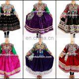 Vintage Handmade Balochi Dress With Tassels- Balochi Tribal Ethnic Coins Dress Handmade Kuchi Dress Ghagra Choli