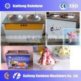 Factory Price Single Square Pan Fried Ice Machine With Six Buckets Fried Ice Cream Roll Machine Ice Cream Frying Machine thumbnail-6