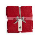 Flannel Fleece Luxury Blanket Throw 200 GSM Lightweight Cozy Plush Microfiber Red Solid Blanket thumbnail-1