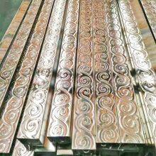 Embossed Copper Plating Antique Bronze Color Stainless Steel Pipe for Gate Guardrail thumbnail-3