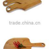 Natural and Carbonized Round Bamboo Cutting Board 2105 thumbnail-1