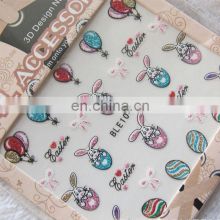 2022 Hot Sell Factory price Easter Sticker Easter design Nail Stickers for Nail art Decorations Cartoon Rabbit Chick Egg Sticker