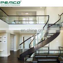 Morden Handrail Design Clear Glass Indoor ASTM Stair Stainless Steel Handrail thumbnail-3