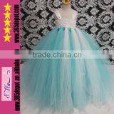 Ice style fairy dress in blue and white with large train dress