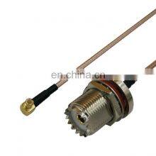MCX Male R/A to Uhf Pl259 Male Connector RG58 LMR200 LMR400 S141 S405 Coaxial Jumper Cable thumbnail-1