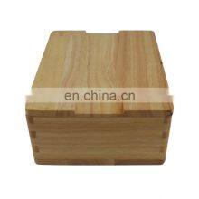 Wood Storage Box With Lid Natural Wood Box Case Container for Christmas Wedding Party Gift Jewelry Box thumbnail-3