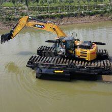 Hot Sale Amphibious Floating Excavator With Additional Side Pontoons and Swamp Pump thumbnail-3