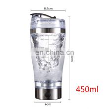 450ml USB Charger Automatic Vortex Mixer Cup Leakproof Protein Mix Bottle Protein Shaker