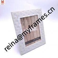 PS White Decorative Design Wide Border Picture Frame for Home Display