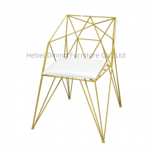 Hollow Gold Wire Chair With Soft Cushion DC-W03 thumbnail-3