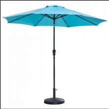 2.7m Outdoor Garden Windproof Umbrella With UV Coating With Canopy With Handle Without Tilt Without Base Frame Powder Coated thumbnail-1
