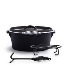 Heavy Duty Seasonal Discount Cast Iron Dutch Oven Cooking Dish Deep Roaster Dutch Oven Soup Pot Frying Pan 12 QT or Bigger