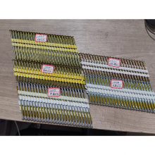 Industrial Steel Wire Collated Framing Staples 30 34 Degree Clipped Head Ring Paper Strip Nailer Diamond-Coated Wood Door Coil thumbnail-3