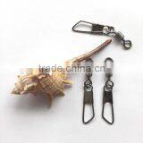 High Quatity Wholesale Fishing Tackle Fishing Accessories Impressed Rolling Swivel With Safety Snap