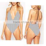 Best Seller Sexy Hot Cross Straps Halter Bikini Set Sexi Biniki Beachwear Wholesale thumbnail-2