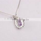 Luxurious American 18k White Gold Diamond Jewelry Fashion Necklace thumbnail-3