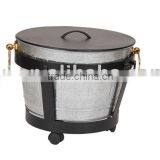 galvanized steel party beverage tub with wheel