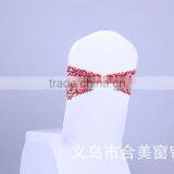Lace Chair Sash Elastic Ruffle Chair Sash Cheap Spandex Chair Sashes thumbnail-1
