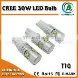 CREE XBD 30W CANBUS car LED interial light bulb T10
