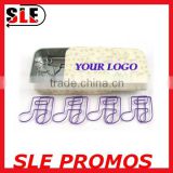 stainless steel custom logo metal paper clip
