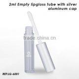 Empty Lip Gloss Tubes With Silver Aluminum Cap