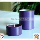 2014 New Style Small Metal Wholesale Candle Tin Box/round Tin Box/purple Metal Candle Tin Box