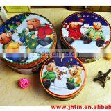Payment Asia China Decorative Christmas Gift Box/christmas Round Tin Box/cookie Box