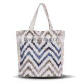 Country Style Women's Handbag Wave Embroidery Tote Bag Lady Canvas Bag Shoulder Bag thumbnail-1