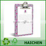Beautiful PVC Paper Clipboard For Stationery Promotional