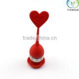New Design Popular Gift Stainless Steel Red Heart Shape Tea Infuser thumbnail-1
