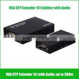 300m VGA Extender With Audio VGA UTP Extender 1x1 With Audio Over Cat5e/6 up to 300M With Power Supply thumbnail-1