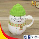 Snowman Christmas Gits China Cup Mugs Handle Creative Eco-friendly Rubber thumbnail-2