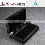 Black Embossing Metal Closure Book Shaped Faux Leather Book Box Quality Choice thumbnail-4