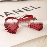 Fashion Suede Fabric Cloth Bow Hairpin Tassel Pendant Duckbill Clip Fringe Side-Knotted HairClip Accessories Barrettes For Women thumbnail-1