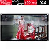 Shenzhen Factory Matte Grey 16:9 150inch Projection Screen